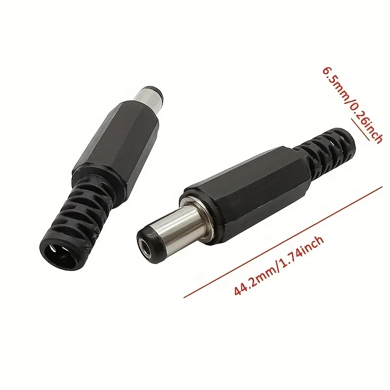 5Pairs 5.5x2.1mm DC Power Supply Male Plug + Female Jack Panel Mount Solder wire connector 5.5 * 2.1mm DC Plug Socket Connector