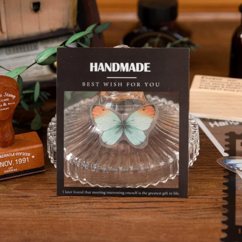 Journamm 15 개/갑 투명 PET 프레임 스티커 장식 정크 저널 Scrapbooking 배경 콜라주 빈티지 재료 스티커