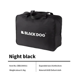 Black Dog Outdoor Multifunctional 30L Large Capacity Storage Bag - Durable 900D Oxford Cloth for Camping Use (Nightfall Black)