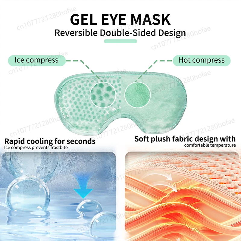 Cold Gel Eye Mask Cooling Eye Mask Heating for Dry Eye Reusable Cold Compress Ice Pack Sleeping Mask Heat Eye Patch Eye Cover