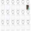 100Pcs Photo Keychain Rectangle Transparent Blank Acrylic Insert Photo Picture Frame Keyring Key Holder DIY Split Ring 1