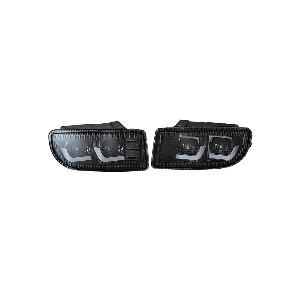 A Pair Car LED White Daytime Running Light Yellow Turn Signal For