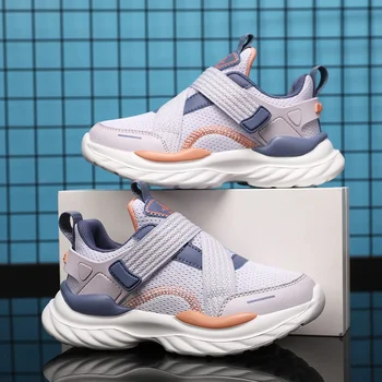 Scarpe sportive per bambini Primavera Nuove scarpe da corsa per ragazzi e ragazze Scarpe da ginnastica casual per studenti con suola morbida e gancio 1