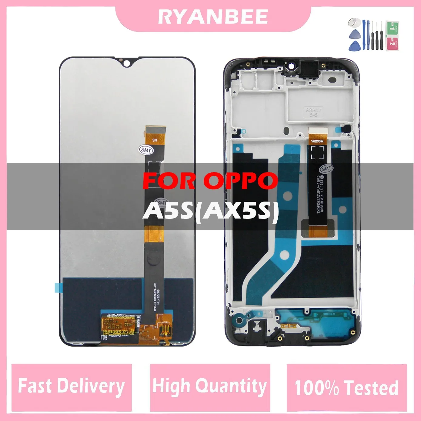 Оригинальный ЖК-дисплей 6,2 дюйма для Oppo A5s AX5s, ЖК-дисплей для OppoA5s cph1900, CPH1920, экран с рамкой