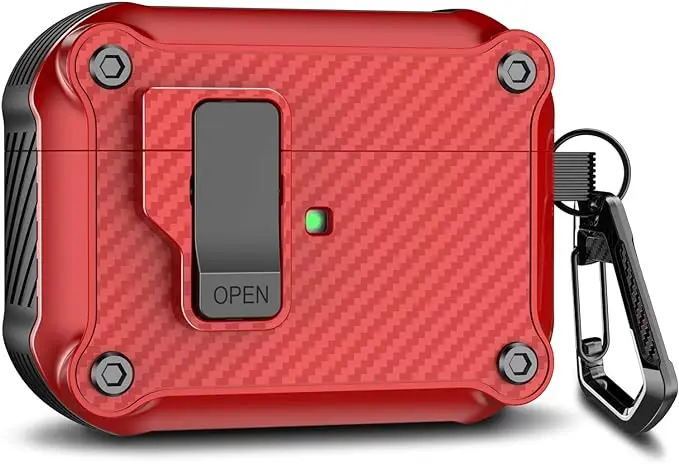 Premium AirPods Pro Case with Auto Secure Lock and Dual Charging Compatibility