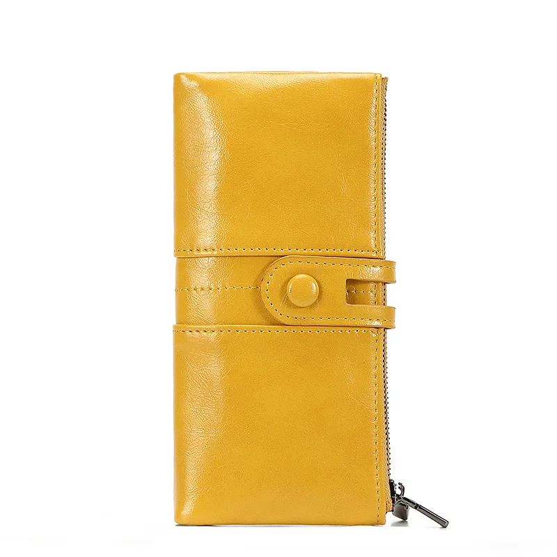 

Новинка 2022, женский кожаный кошелек в стиле ретро, женские кошельки с защитой от RFID, женский длинный клатч, женские кошельки с держателем для карт, Сумочка для телефона