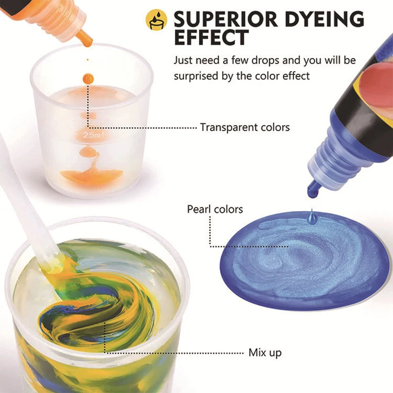 10ml Art Ink Glitter Pigment Liquid Resin Colorant Dye Ink Diffusion For UV Glue Epoxy Resin DIY Jewelry Making Handmade Crafts