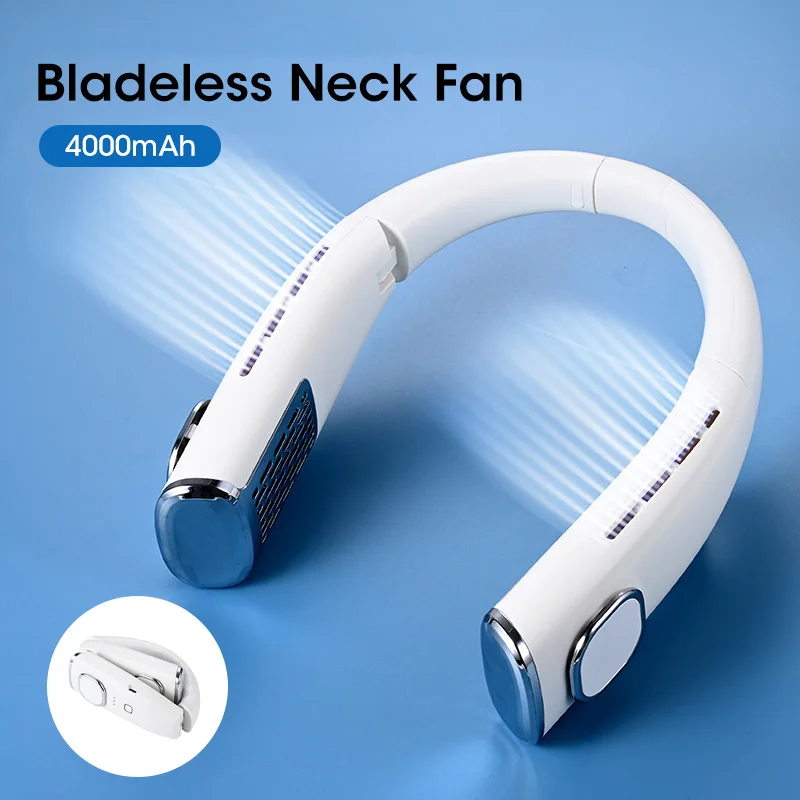 Personal Fan Blaux Wearable Ac Neck Air Cooler Hanging Neck Fan