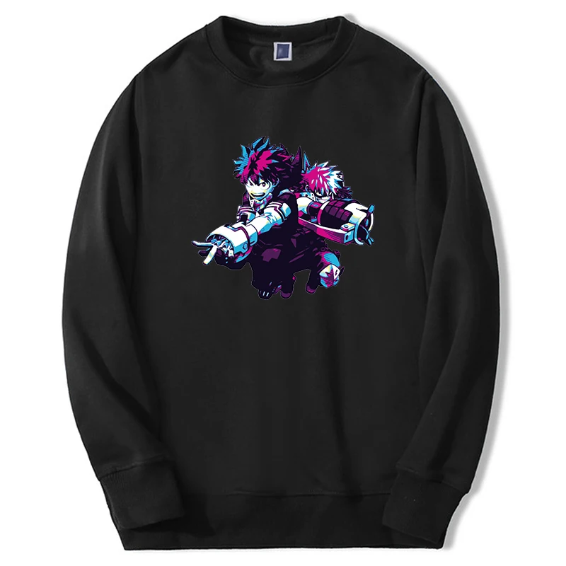 

My Hero Academia Sweatshirts Hoodie For Men Mangas Anime Bakugou Graphic Pullover Crewneck Hip Hop Round Neck Hoody Sportswear