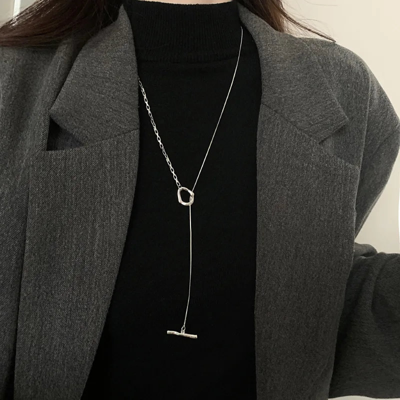 Fashion Simple Silver Color Geometric Necklace for Women 2025