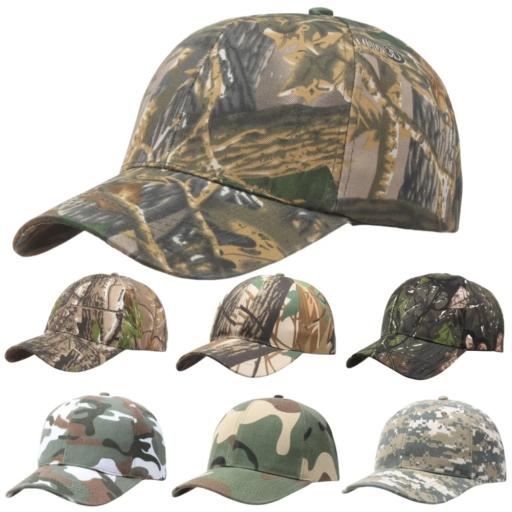 Casquette camouflage pêche unisexe 7 couleurs - Protection solaire sport été homme femme outdoor
