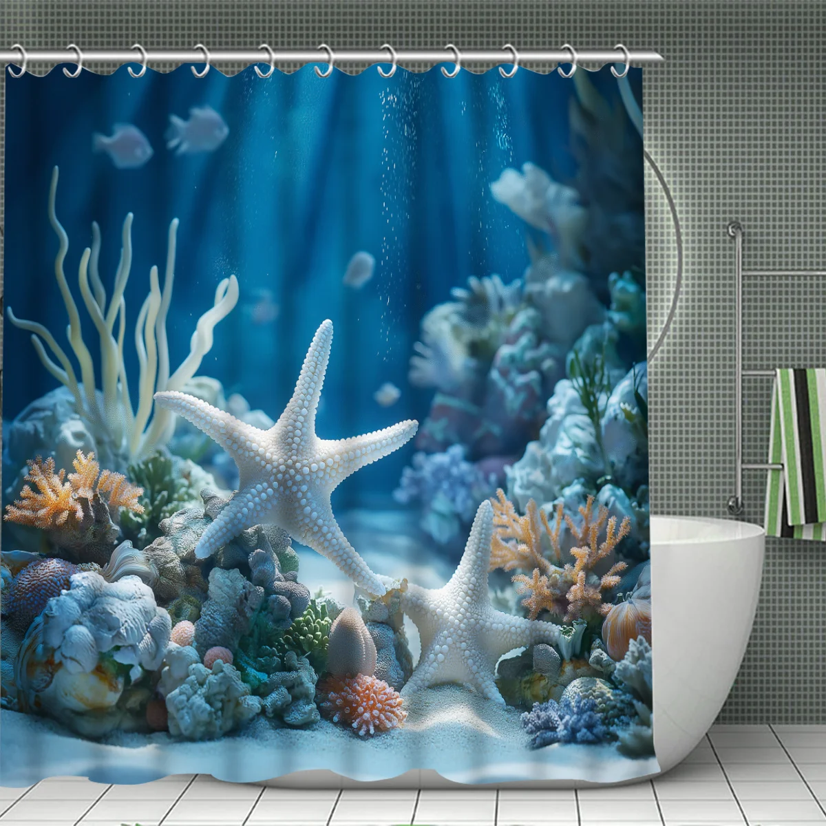 Ocean Bathroom Set – 4-Piece 2