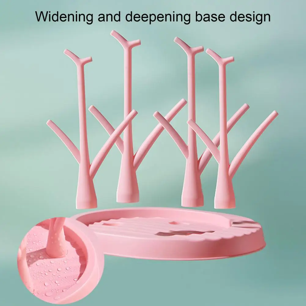 Baby Bottle Drying Rack Detachable Feeding Bottle Stand Plastic BPA Free Tree-shaped Pacifier Rack Holder for Baby