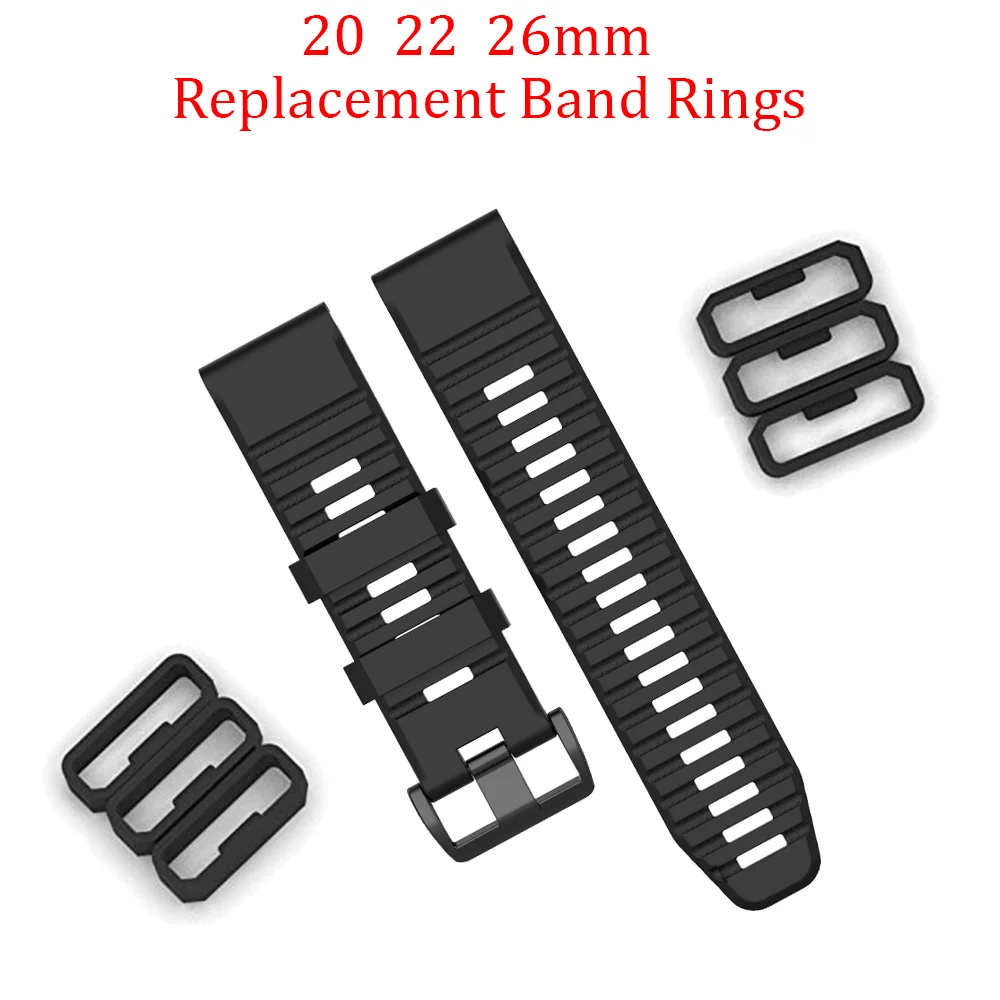 

20 22 26mm silicone strap buckle suitable for quick release Garmin Fenix 7X 7 Fenix 6X 6 6S and Fenix 5X 5 5S,highly recommended