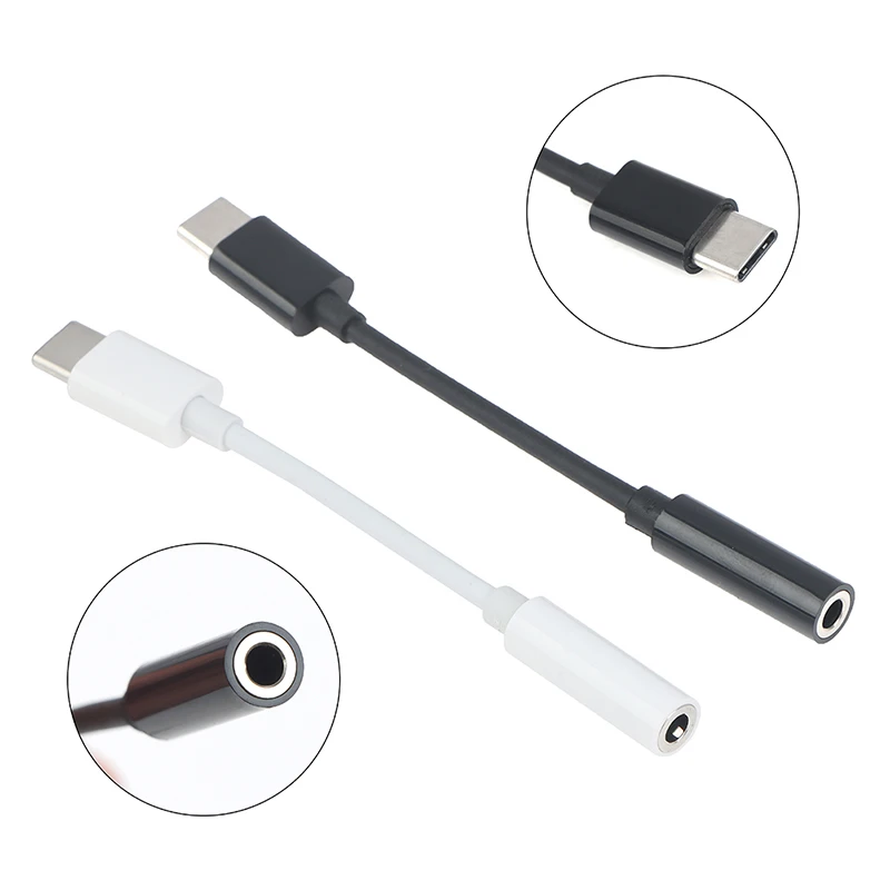Type-C 3.5mm AUX 오디오 어댑터 헤드폰 이어폰 변환기 휴대폰용 오디오 분배기