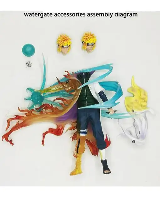 29cm anime naruto figura de ação minato namikaze figura o quarto hokage pvc  collectible modelo ornamento boneca brinquedos presentes