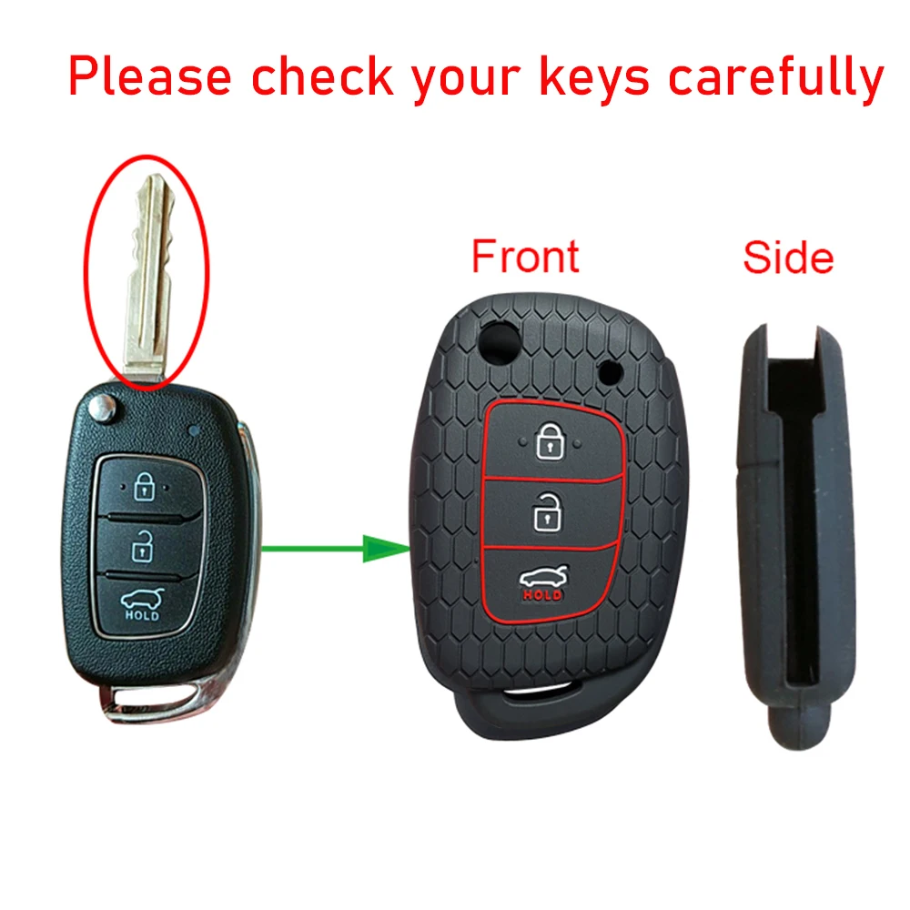 Premium Silicone Key Caps for Hyundai Remote Key Cover