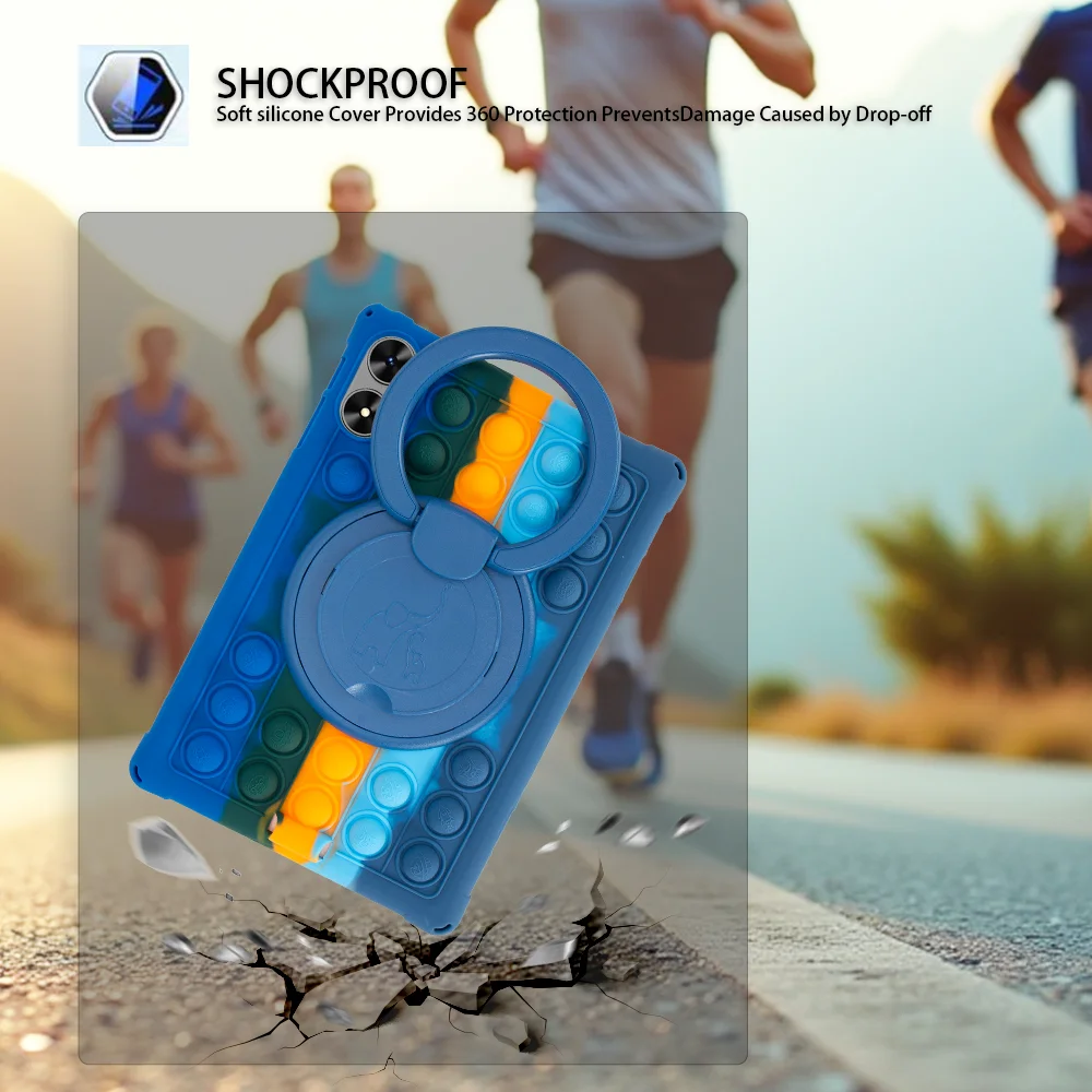 Silicone Tablet Case For Sharecloud P10-t P10-a With Rotating Stand_voghion.com