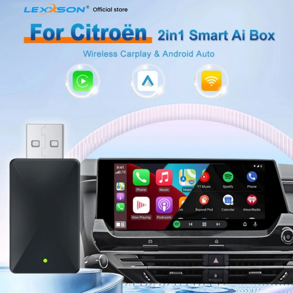 Adaptateur CarPlay Sans Fil Pour Citroën C5 Aircross 2017, 2018, 2019