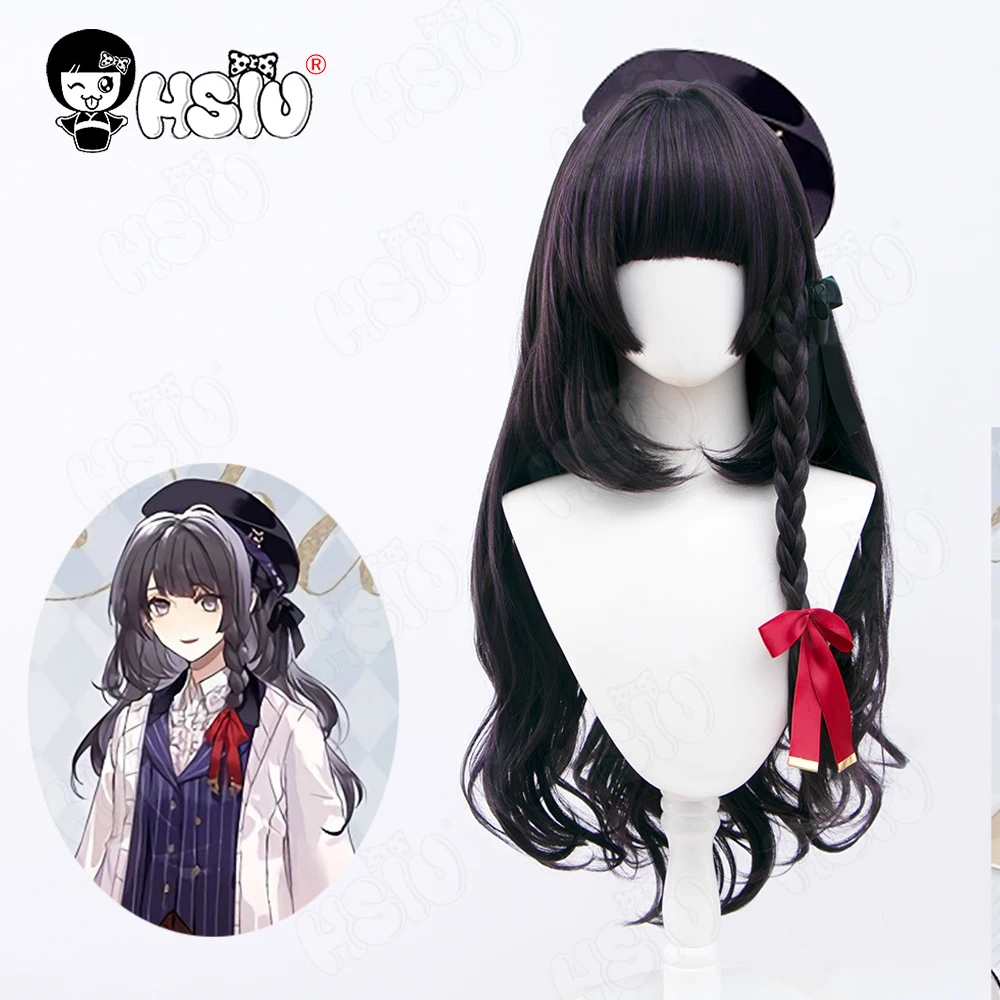 

Heroine Gentle Cosplay Wig Fiber synthetic wig for All Time cosplay Wig「HSIU 」purple long curly hair+Wig cap