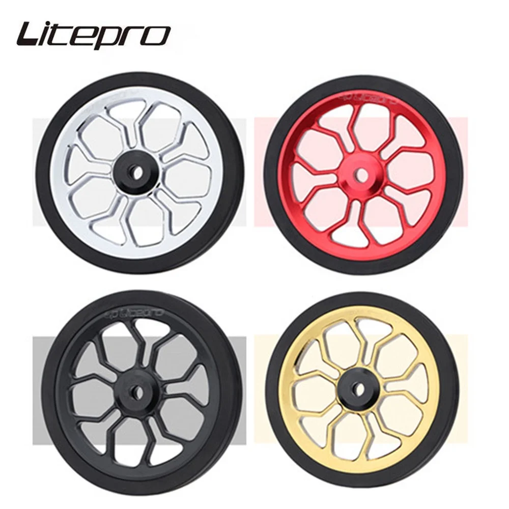 Liteproelite Bike Easy Wheel Large 82Mm Spider Shape Easy Wheels Cuscinetto Modificato Allargato Rolling Wheel Per Bicicletta Brompton