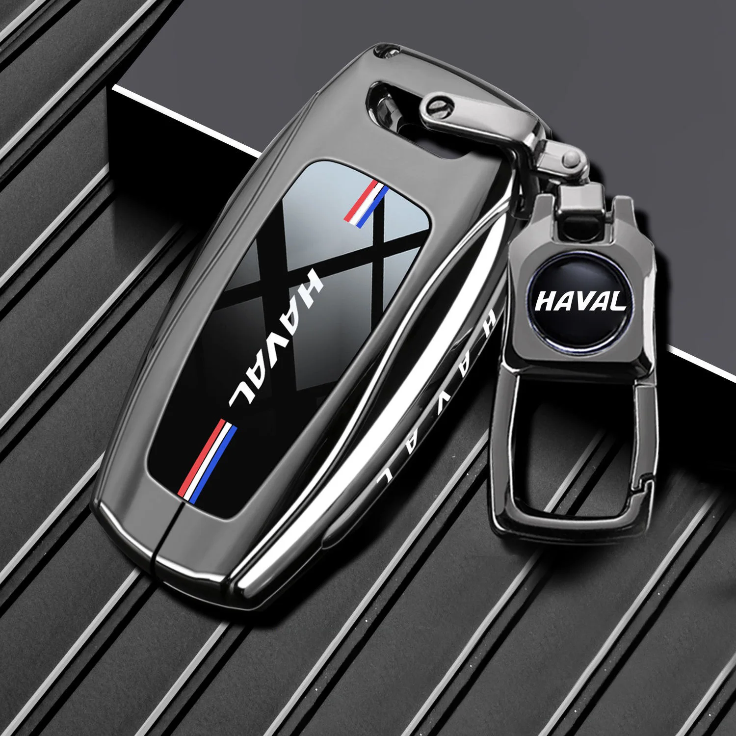 Premium Car Key Case Cover with Keychain Attachment for Great Wall Haval Remote Fobs