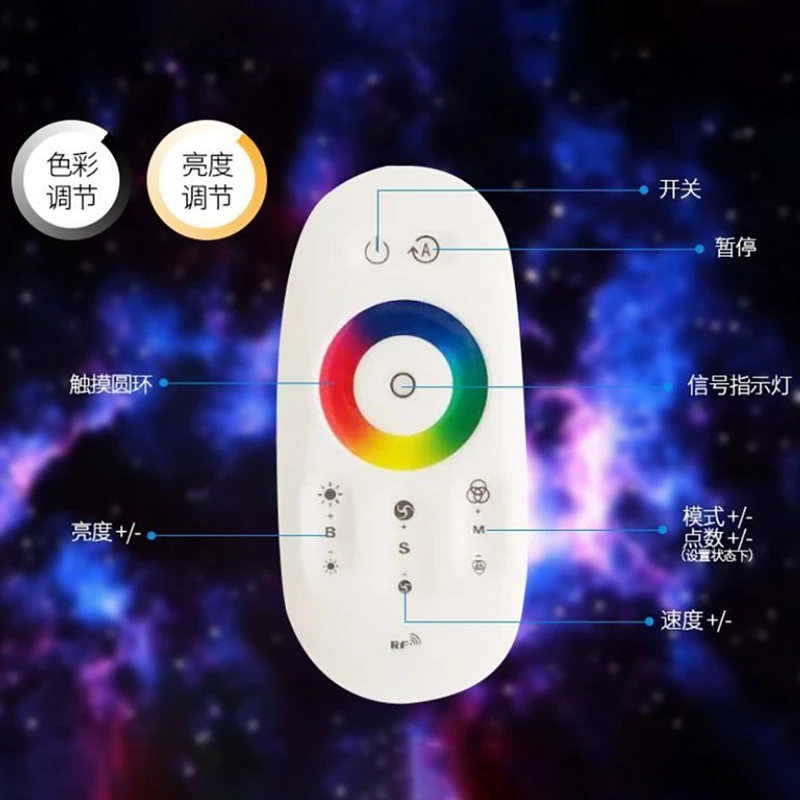 Led Controller Mini Symfonie 2.4G Draadloze Full Press 433 Rf Afstandsbediening Led Controller Marquee Dimmer (Rgb)