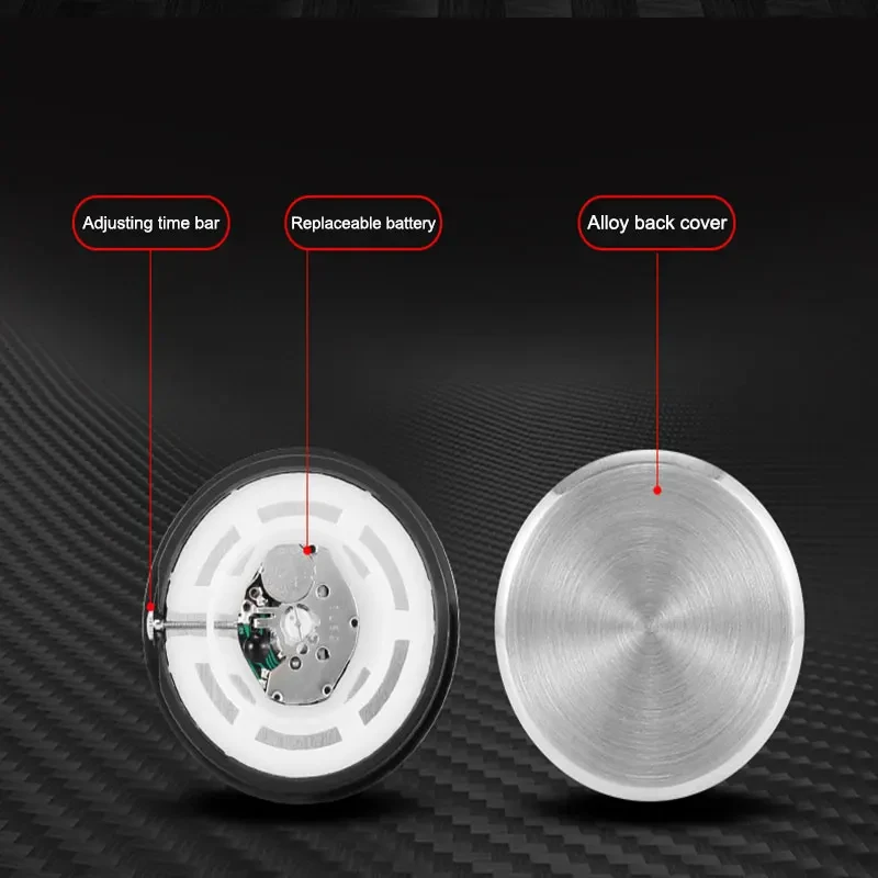 Car Clock Luminous Mini Automobiles Internal Stick-On Digital Watch Mechanics Quartz Clocks Auto Ornament Accessories Gifts