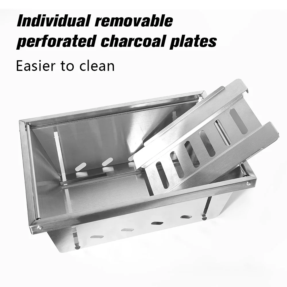 304 Stainless Steel BBQ Grill – Portable Folding Camping Stove for Outdoor Cooking 3