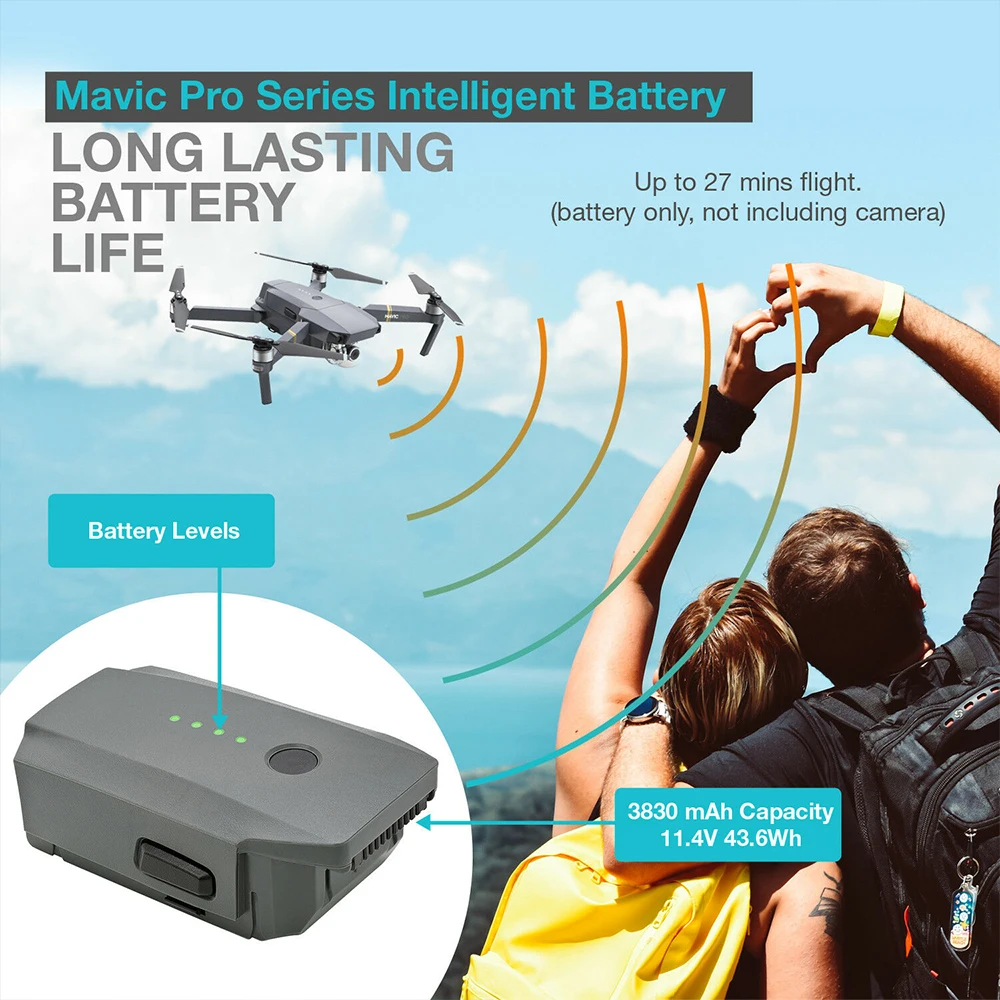 

Hight QualityIntelligent Flight Battery(3830mAh/11.4V) Specially Designed for DJI Mavic Pro Series Drone Battery Accessories