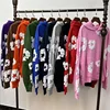 DENIM TEARS Fashion New Men's Women's Same Kapok Foam Printing Loose Velvet Hooded Sweater Trousers Set 1