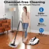 Heavy Duty Canister Steamer with 26 Accessories, Steam Mop with 5M Extra-Long Power Cord for Home Floor Cleaning, Grout, 4