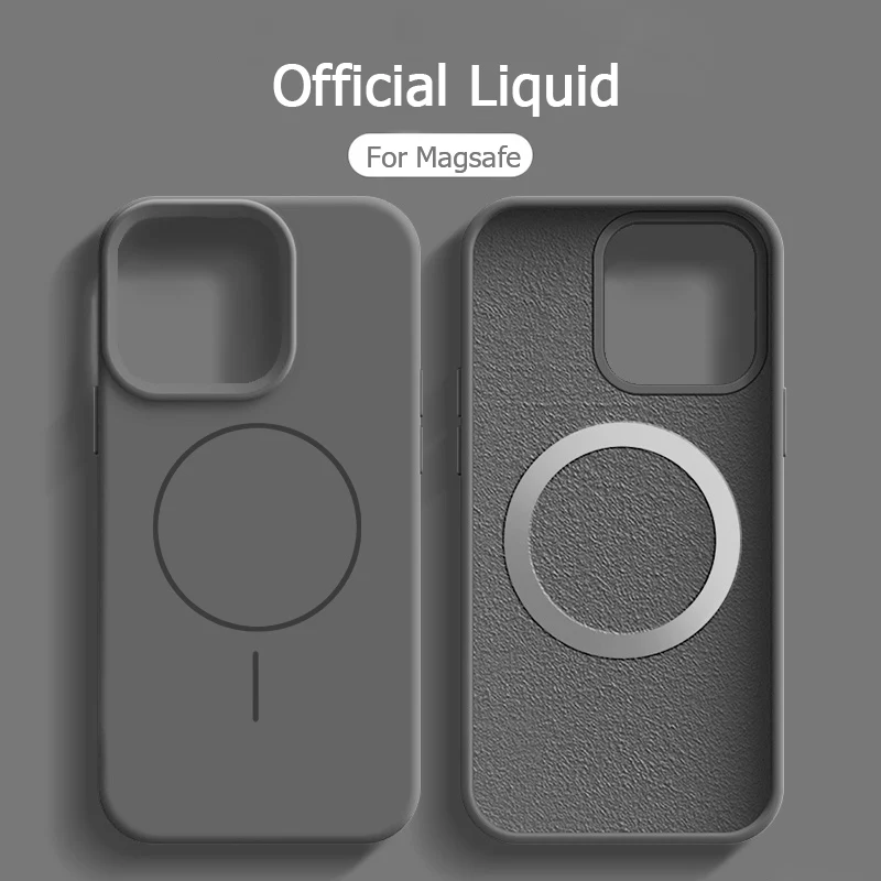 Premium Liquid Silicone Magnetic Wireless Charging Shockproof Case Cover