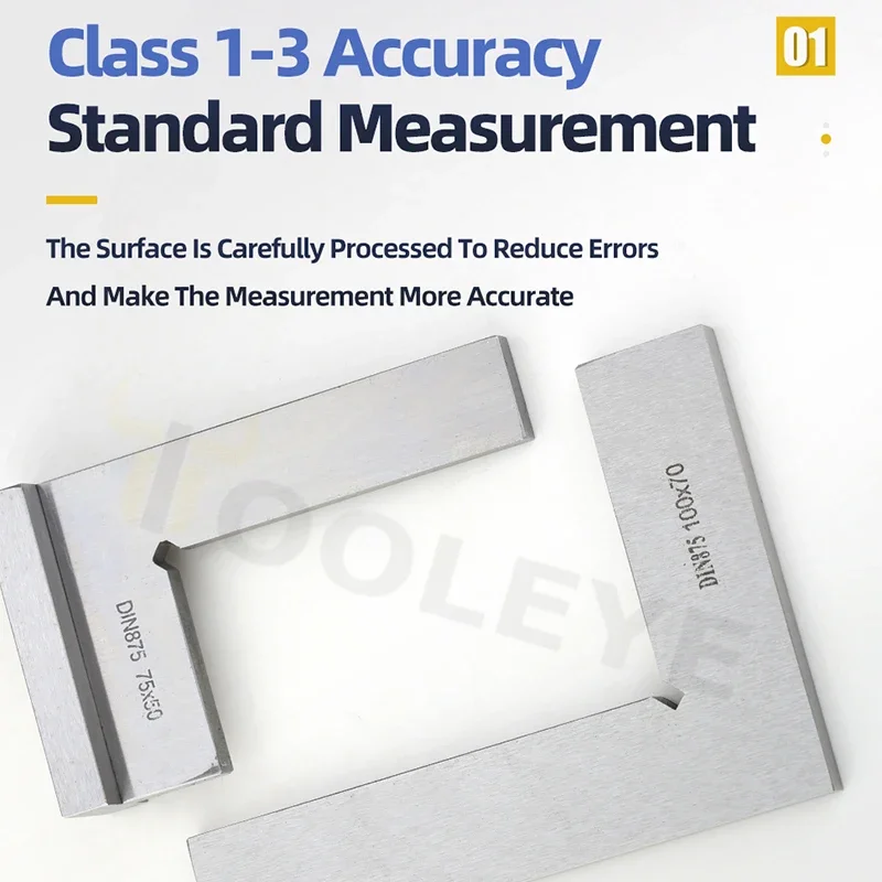 90 Degree Flat Edge Square Ruler Carpentry Square Woodworking Tools Metal Angle Measuring Tool Multi Try Gauge Set-Square