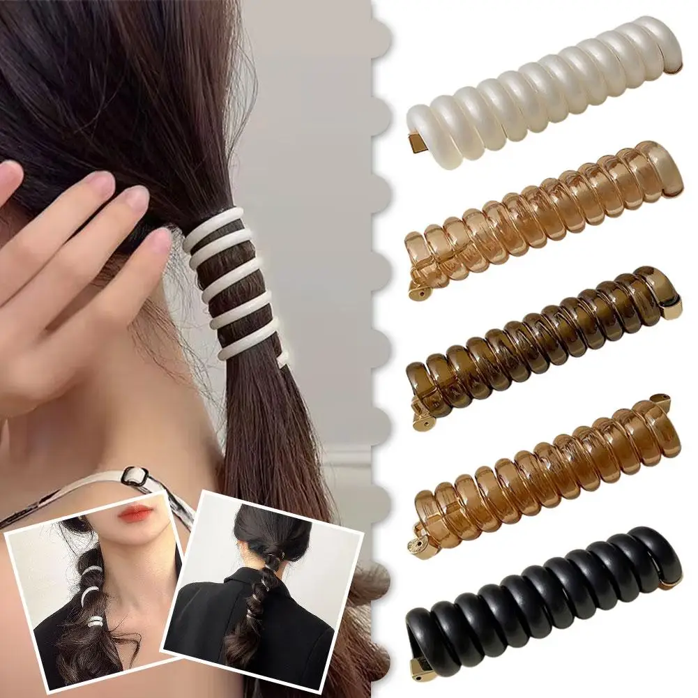 

Creative Magic Hair Weaving Artifact Telephone Line Hair Band For Women Girls Elastic Rubber Band Tied Fashion Hair Accesso A9F7