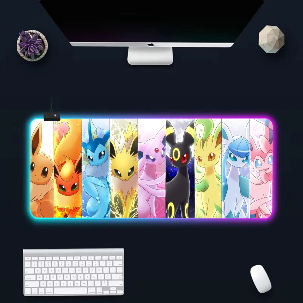 PokemonMonsterRGBPcGamerKeyboardMousePadMousepadLEDGlowing