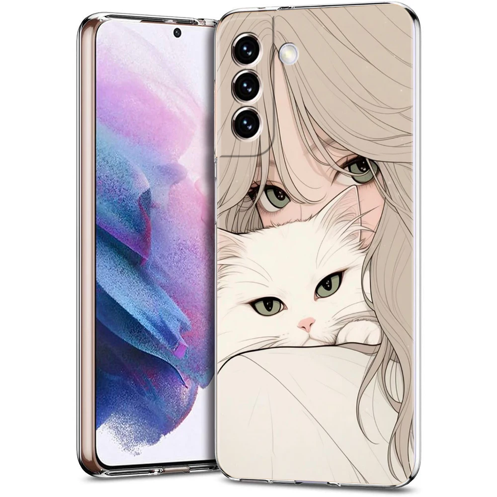 Cartoon Couple Soft Clear Phone Case – Fun & Stylish Protection
