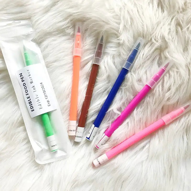 Edible Ink Markers Pigment Pen Brush Food Coloring Pen For Drawing Biscuits Fondant Cake Decorating Tools Cake DIY Baking Tool Cake Decorating Tools