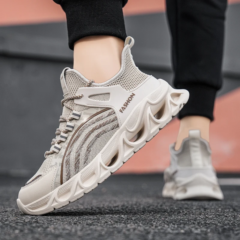 Men's Lightweight Fashionable Running Shoes Men's Breathable Casual Sports Shoes, Wear-Resistant Outsole Casual Sports Shoes