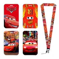 Disney Movie Cars Lightning McQueen Keychains Lanyard Rope for ID Card Employee Card Badge Holders Student ID Card Lanyard Set 1