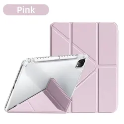 Y-Fold Track Clear Protective Tablet Cover for 2024 Air 11-inch M2 (Pink)