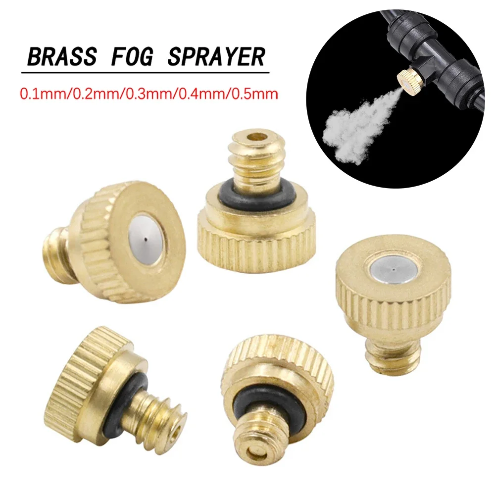 Spray Nozzle 10PCS Atomizing Nozzle 3/16" Fog Spray Cooling Water System Accessories Garden Nebulizer Misting Sprayer 0.1/0.2/0.3/0.4/0.5mm