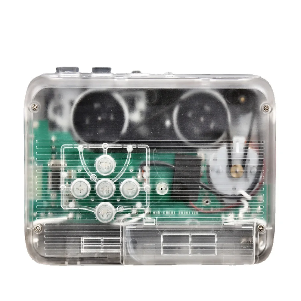 

Transparent Shell Bluetooth Tape Player Supports Bluetooth Input/Output/Fm Radio Cassette Tape Walkman Player