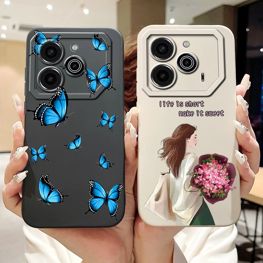 Tecno Pova 6 Pro Candy Painted Soft TPU Phone Case - New Fashion Bumper Cover