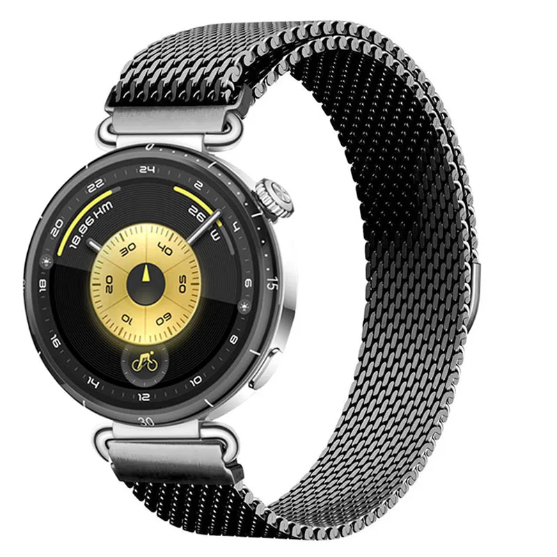 18mm Milanese Magnetic Steel Mesh Metal Watch Strap Bracelet, Silver