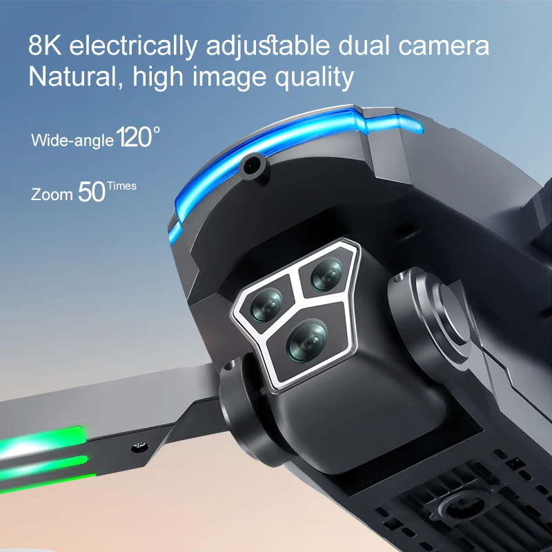 Drone S2 PRO 8K HD survolant un paysage, capturant des images 8K