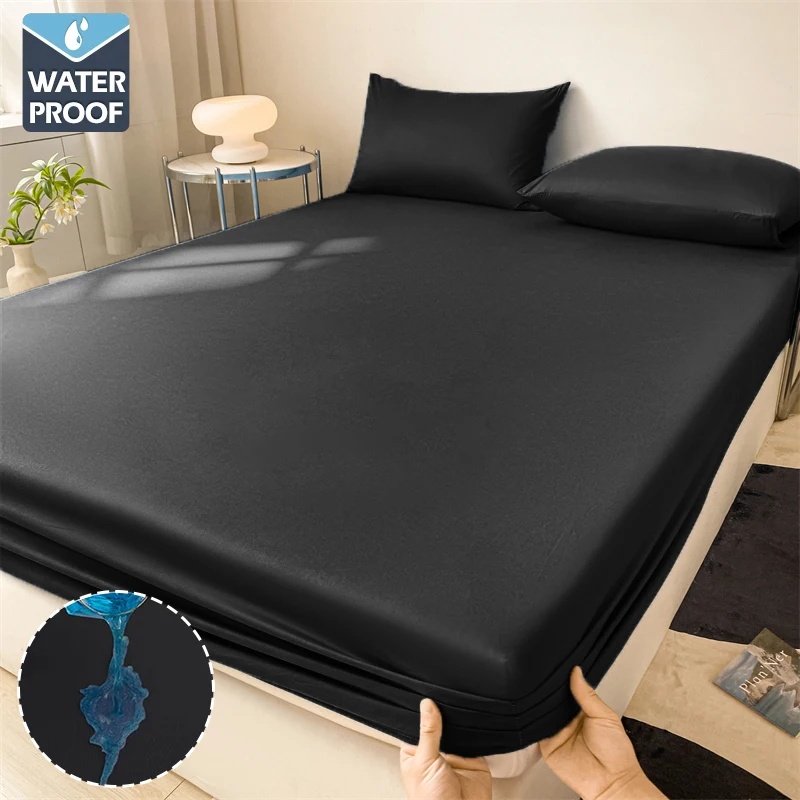 Waterproof Anti-Slip Elastic Mattress Protector and Fitted Bed Sheet