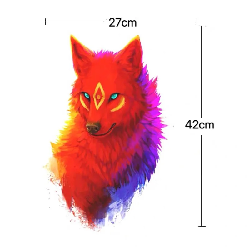 3D Creative Car Stickers Car Motorcycle Personality Red Fox Modified Decorative Decals Pull Flower Car Tail Stickers