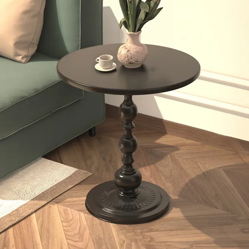 

AOLIVIYA Official New American Retro Small Coffee Table Sofa Side Table Living Room Small Apartment Light Luxury Iron Small roun