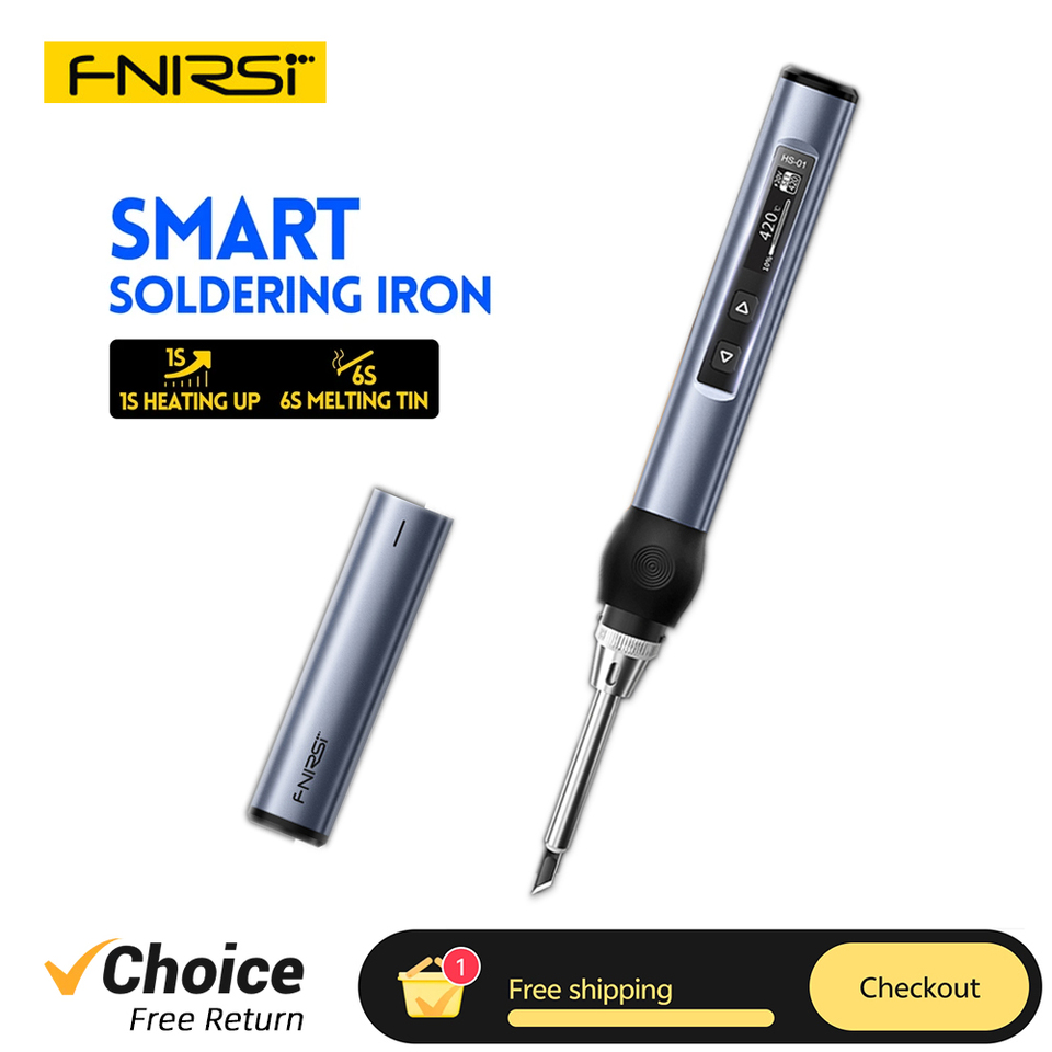 FNIRSI HS01 Smart Soldering Iron T65-BC2 PD 65W Adjustable Temperature Portable Electric Soldering Station Welding tools